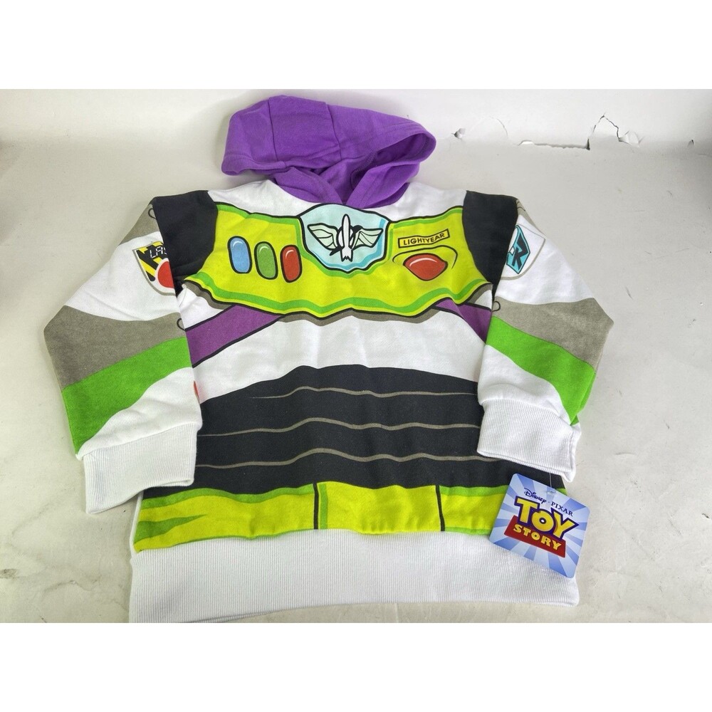 Disney Toy Story Buzz Lightyear Hoodie Pullover Sweatshirt Boys Size 5